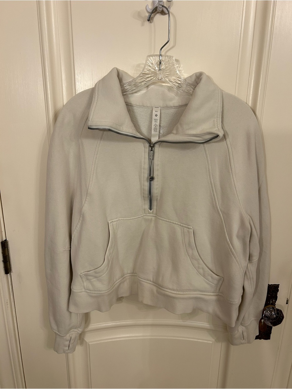 lululemon & Peloton Women's Half-Zip Funnel Neck Pullover - Cream